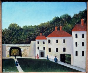 公園を歩く人たち アンリ・ルソー（ドゥアニエ・ルソー）（1844-1910）の絵画 20世紀 日 0,46x0,55 m パリ、オランジュリー美術館蔵