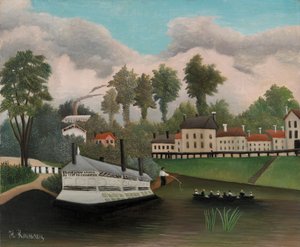 グランドバトーラヴォワールデュポンドゥシャラントン、1895年 作： Henri J.F. 1844 1910 Rousseau