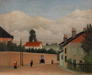 ストリートシーン 作： Henri J.F. 1844 1910 Rousseau