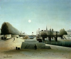 ポートサンニコラからのサンルイ島の眺め、夕方、1888年