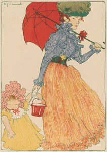 広場で 作： Henri Jacques Edouard Evenepoel