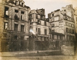 Hotel de Ville、1851年頃に向けたパリの通りの眺め（カロタイプ写真） 作： Henri Jean Louis Le Secq