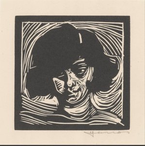 女性の頭 作： Henri Jonas (signed by artist)