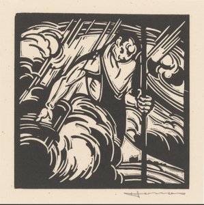 風景上の嵐の擬人化 作： Henri Jonas (signed by artist)
