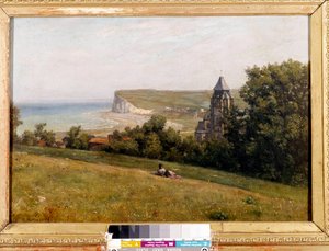 トレポートからの眺め コンスタン・デュティユー（1807-1865）による絵画。1865.薄暗い。0.38 x 0.55 m. Douai, Museum of the Chartreuse（ドゥエ、シャルトリューズ美術館