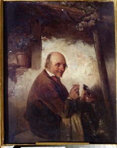 「ワイングラスを持つ男」(ワイングラスを持つ男) Henri Joseph Gommarus Carpentero (1820-1874) による 19 世紀のイヴァン クラムスコイ美術館 (またはクラムスコイ) ロシアのヴォロネジ (ヴォロネジ) にある。 作： Henri Joseph Gommarus Carpentero