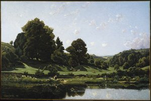 ブルボネの牧草地、朝、1876