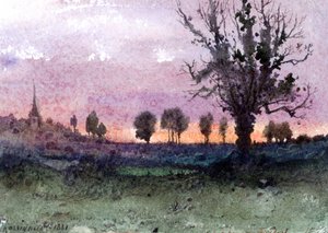 風景、1881 作： Henri Joseph Harpignies