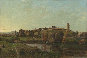 オーヴェルニュの風景 作： Henri Joseph Harpignies