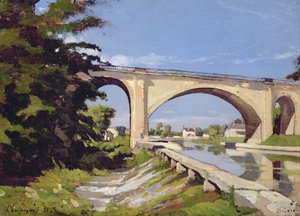 ブリアールのポン運河、1888 作： Henri Joseph Harpignies