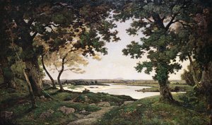 サンディ川のある森の風景、1882
