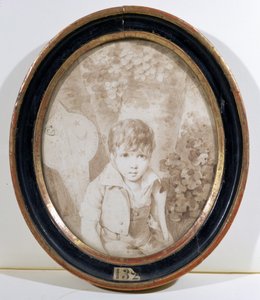 Honore de Balzac（1799-1850）6歳、1805（ペンとインクで紙の上を洗う） 作： Henri Joseph Hesse