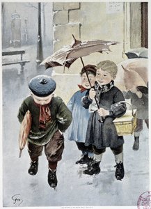 1901年5月、「Le Figaro Illustré」に掲載されたGeoffroyの水彩画。 作： Henri Jules Jean Geoffroy