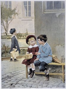 自由貿易-Geoffroyの水彩画（「Le Figaro Illustré」1901年5月号掲載 作： Henri Jules Jean Geoffroy