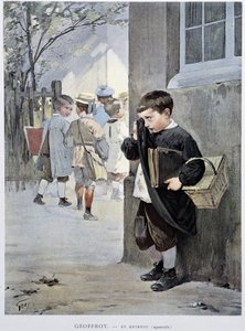 Le Figaro Illustré」1901年5月号に掲載されたGeoffroyの水彩画「抑制」。 作： Henri Jules Jean Geoffroy