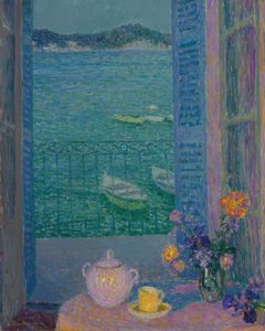 窓際の花束、ヴィルフランシュシュルメール、1928