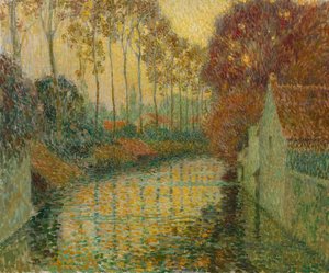 秋の運河 (Gisors) 作： Henri Le Sidaner