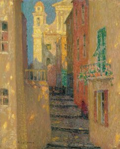 ヴィルフランシュシュルメール、1928年 作： Henri Le Sidaner