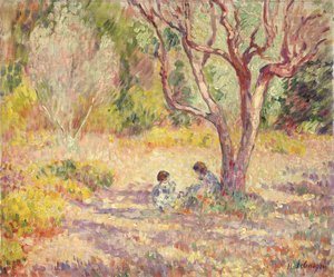 日陰のゲーム;庭の影のゲーム、1906-1907年頃 作： Henri Lebasque