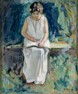 読書する少女 作： Henri Lebasque