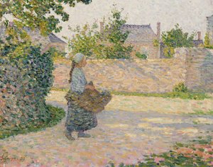 村に戻る農民の少女、1893