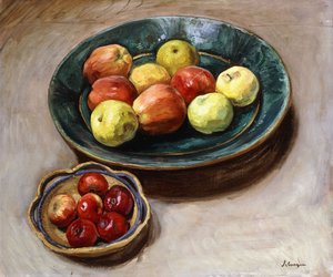 リンゴのある静物。 Nature Morte aux Pommes、c.1926 作： Henri Lebasque