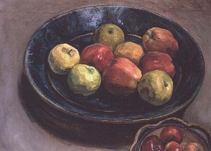 リンゴのある静物 作： Henri Lebasque