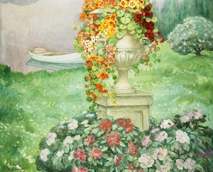 庭; 1913年頃の庭 作： Henri Lebasque