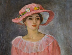 ピンクハット 作： Henri Lebasque