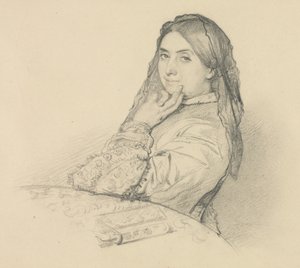 彼の母の肖像、1851年。 作： Henri Lehmann