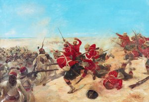 9月13日のテル・エル・ケビールの戦いでのブラック・ウォッチ 作： Henri Louis Dupray