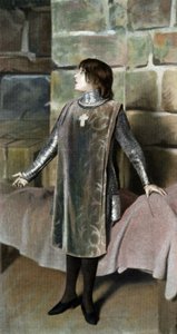 舞台『ジャンヌ・ダルクの生涯』でジャンヌ・ダルクを演じるサラ・ベルナール（パリ 作： Henri Manuel