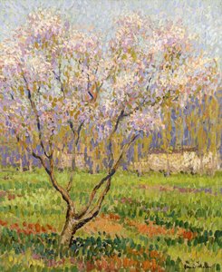 ブロッサムのリンゴの木;リンゴの花、 作： Henri Martin