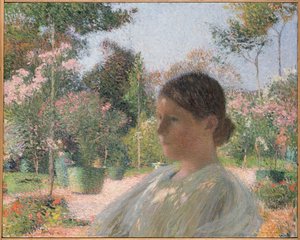 庭で、1904年頃。 作： Henri Martin
