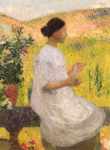 ブルードレス、1917 作： Henri Martin