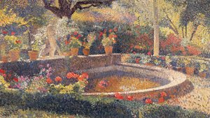 マルケイロル公園の中央池（キャンバスに油彩） 作： Henri Martin