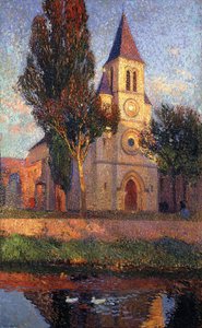 Labastide du Vertの教会。バスティードデュヴェール教会、 作： Henri Martin