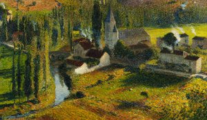 要塞化されたタウングリーン。ラバスティードデュヴェール 作： Henri Martin