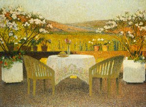 マルクイロルのテラス。 Le Terrasse de Marquayrol、1920 作： Henri Martin