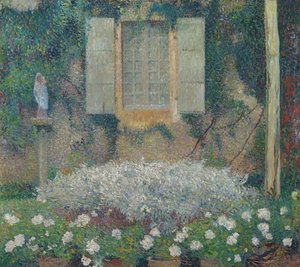 マーキーロルの庭にあるキッチンの窓c。 1916 作： Henri Martin