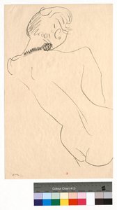 黒い首飾りをした後ろ姿の人物 作： アンリ・マティス