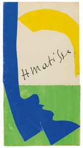 展覧会カタログ「Henri Matisse, Papiers decoupes」の裏表紙のためのマケット。