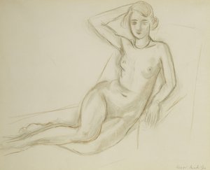 リクライニングチェアに座るヌード（Nu Assis sur une Chaise Longue