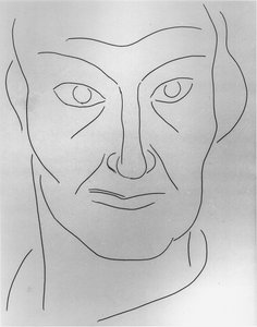 シャルル・ボードレール（1821-67）の肖像、ステファン・マラルメ（1842-98）の詩の挿絵、1932年（紙にペン・インク）（モノクロ写真）