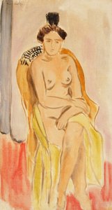 座る女性ヌード 1919-1921年頃 油彩・カンヴァス