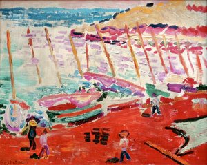 赤い浜辺、コリユール、1905年夏（油彩・カンヴァス）