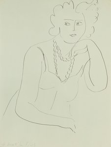 ネックレスをした女性 作： Henri Matisse
