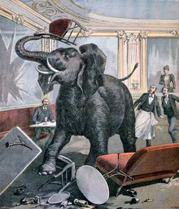 プレカタロニアカフェの象、トゥールーズ、フランス、1891年 作： Henri Meyer