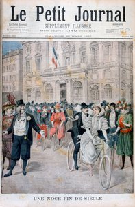 自転車での結婚式、フランス、1897