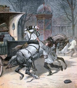 若い勇敢な男、パリ、1892